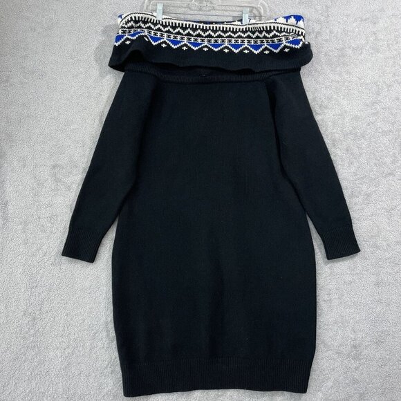 NEW Lauren Ralph Lauren Women's 1X  Off-The-Shoulder Fair Isle Sweater Dress - Picture 2 of 9